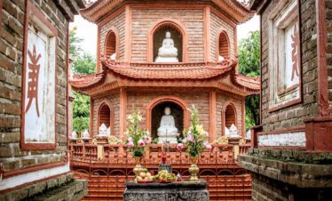 Hanoi lake Pagoda, Vietnam.