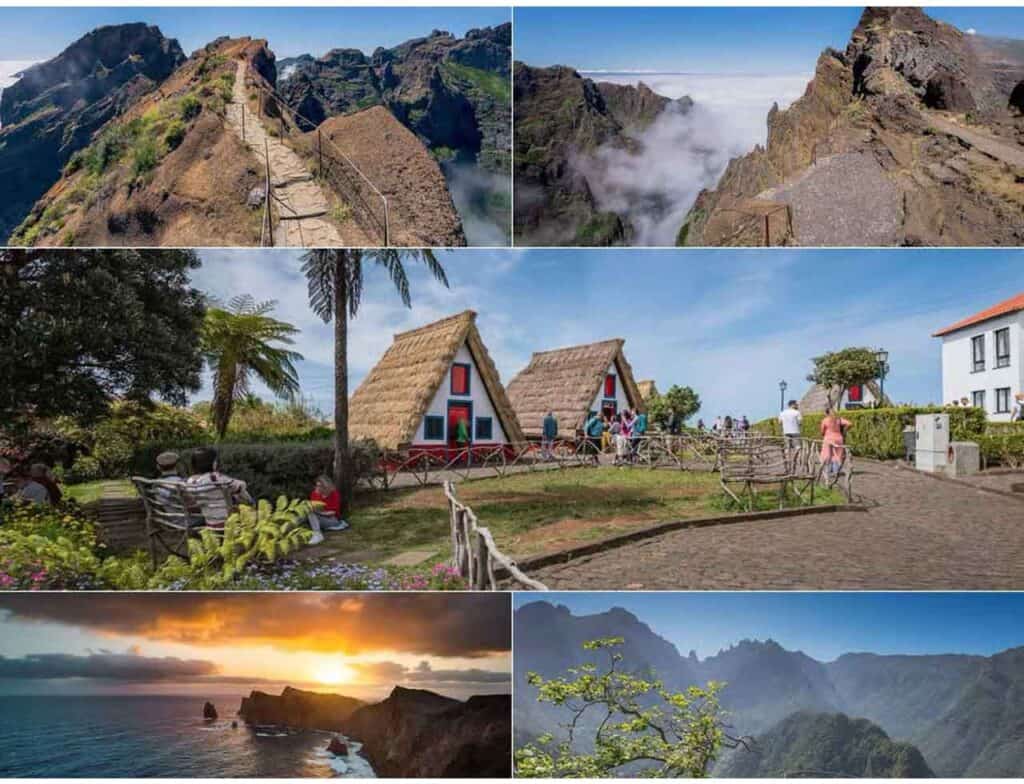 Hiking the historic Great Wall of China with scenic mountain views and ancient stone steps.